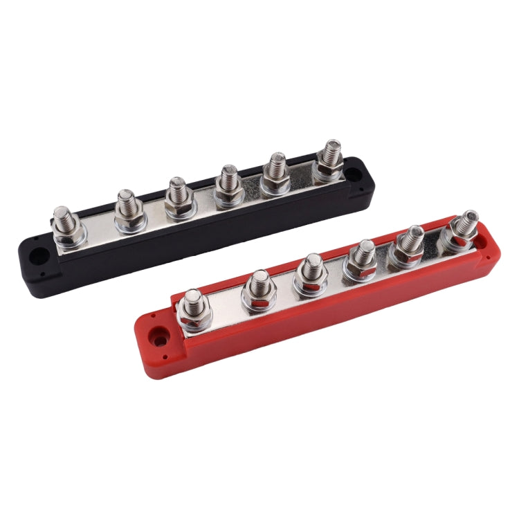 Pair 6 Way 48V 150A M6 Power Distribution Block Terminal Studs with 12pcs Terminals, CP-4428
