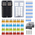 12 Way Fuse Block with 24pcs Fuses and 24pcs Terminals, 12 Way with 24pcs Terminals