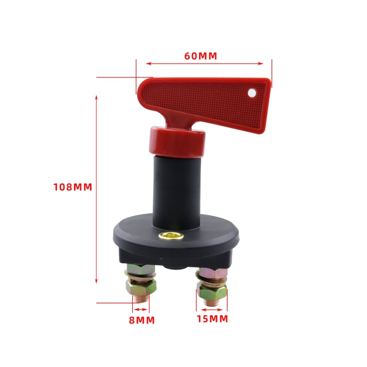 Car / Boat Battery Power Off Switch with 100A Terminal, Black Red