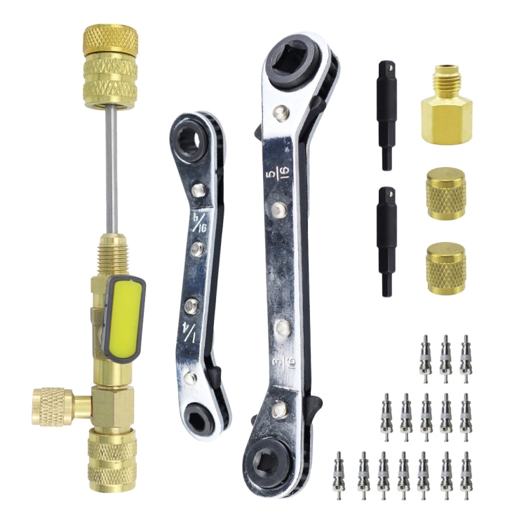 23pcs / Set Air Conditioning Valve Core Remover with Wrench, 23pcs / Set