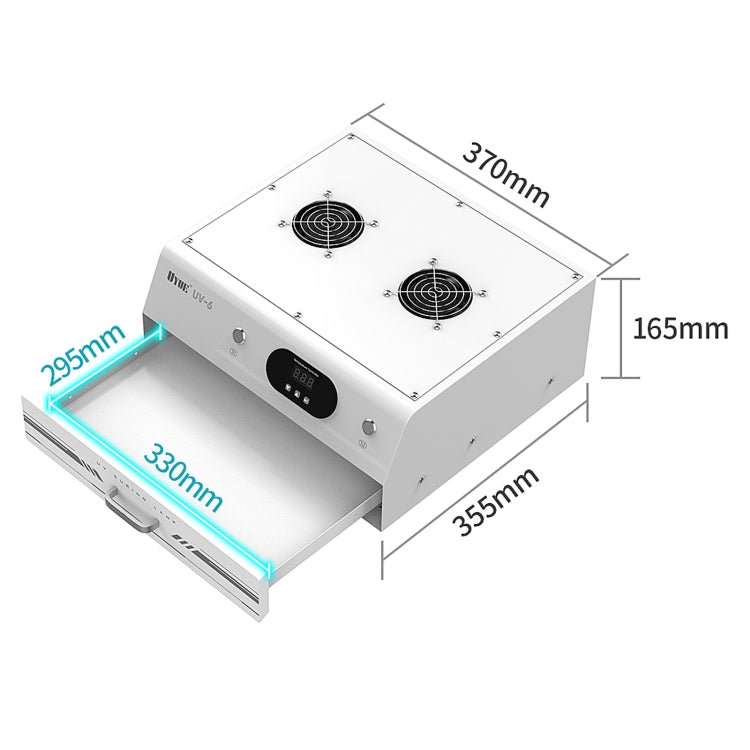 Uyue UV-6 15 inch Double Timing Intelligent Curing Lamp Mechanic for Phone / Pad, EU Plug, US Plug