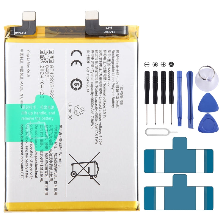 Li-Polymer Battery Replacement, For vivo Y17s BA10 5000mAh, For vivo S17 Pro B-Z8 4600mAh, For vivo S17 B-Z7 4600mAh, For vivo Y78 B-Z5 5000mAh, For vivo V27e B-Y2 4600mAh, For vivo Y35 5G V2230A B-Y1 5000mAh, For vivo Y02 B-W1 5000mAh                 ...