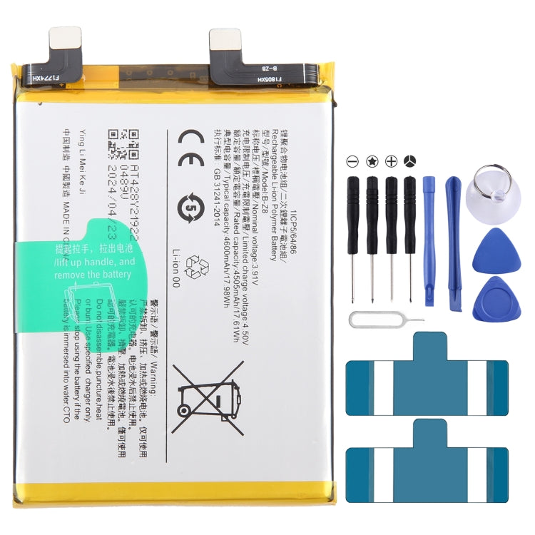 Li-Polymer Battery Replacement, For vivo Y17s BA10 5000mAh, For vivo S17 Pro B-Z8 4600mAh, For vivo S17 B-Z7 4600mAh, For vivo Y78 B-Z5 5000mAh, For vivo V27e B-Y2 4600mAh, For vivo Y35 5G V2230A B-Y1 5000mAh, For vivo Y02 B-W1 5000mAh                 ...
