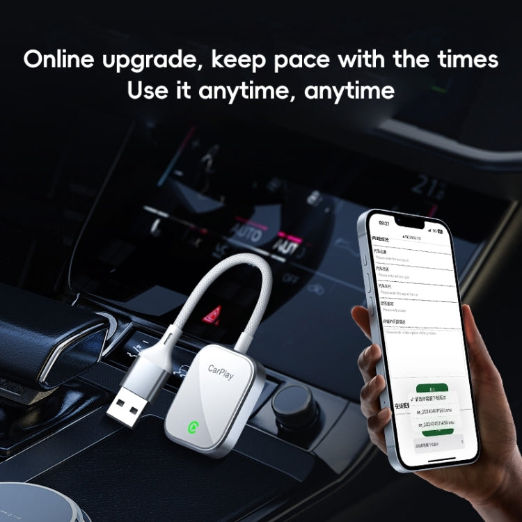 USB, USB-C / Type-C Dual Interface Wired to Wireless Car CarPlay Box Adapter for iPhone