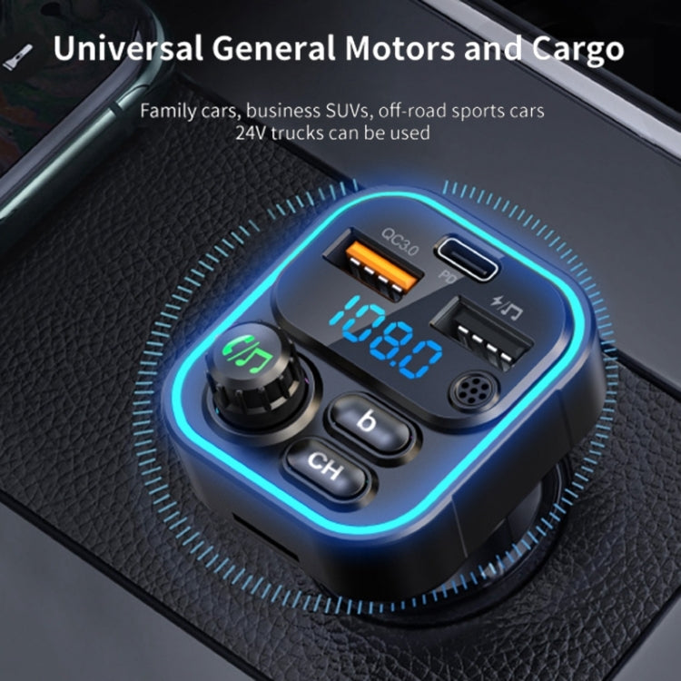 WEKOME WP-C52 Pop Digital Series MP3 Wireless Fast Charging Car Charger, WP-C52