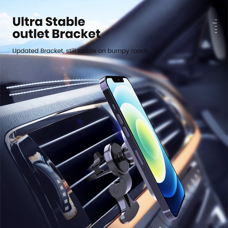CW12 15W Max QI Standard Magnetic Wireless Charging Car Holder, CW12