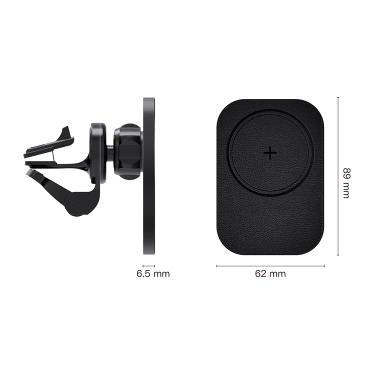 CW12 15W Max QI Standard Magnetic Wireless Charging Car Holder, CW12