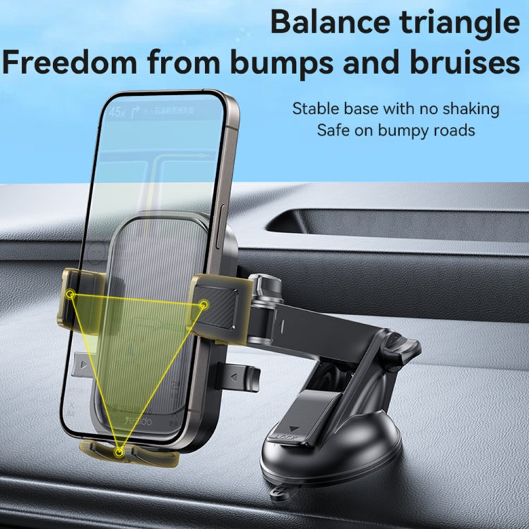 Yesido C267 Suction Cup Gravity Clamp Car Phone Holder, C267