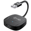 USB and HDMI Wired to Wireless CarPlay Auto Adapter, USB + HDMI Square