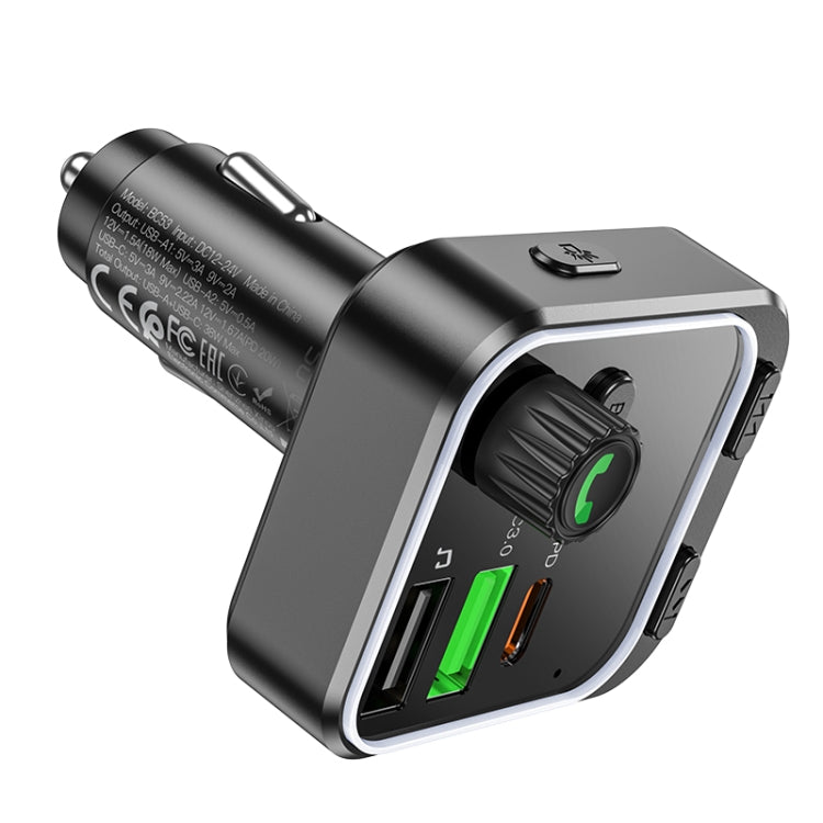 Borofone BC53 Highway PD20W & QC3.0 Car Bluetooth FM Transmitter, BC53