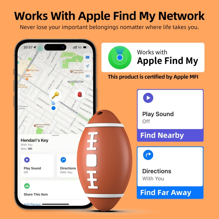 F6 Rugby Shape Global Location Tracker Anti-lost Device, F6