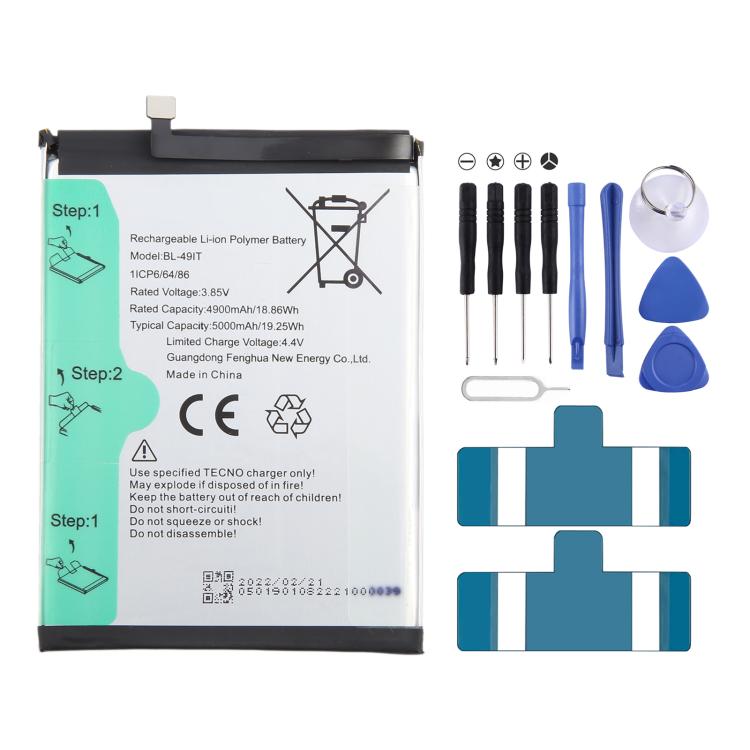 Battery Replacement, For Infinix Note 30 BL-49PT 5000mAh, For Infinix Hot 20 5G X666 BL-49HX 5000mAh, For lnfinix Note 12 Vip X672 BL-44FX 2250mAh, For Infinix Smart HD 2021 X612B X612 BL-49IT 5000mAh, For lnfinix BL-49MT 4900mAh                       ...