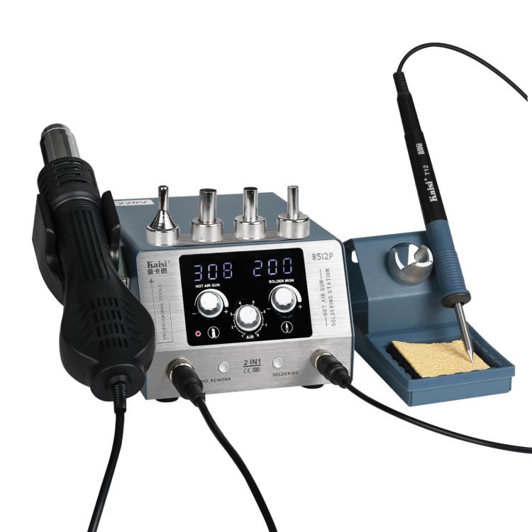 Kaisi 8512P 2 in 1 Constant Temperature Digital Display Hot Air Gun Soldering Iron Rework Station, US Plug, EU Plug, AU Plug, UK Plug