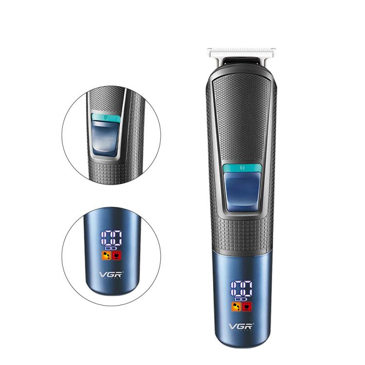 VGR V-108 10-in-1 Digital Display Electric Hair Clipper Men Care Kit, V-108