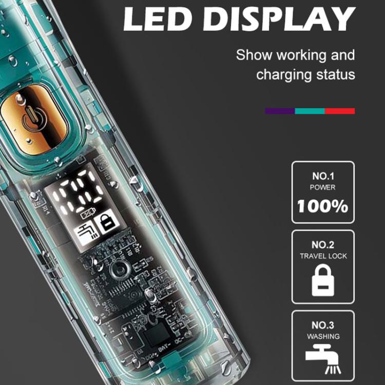 VGR V-961 IPX7 LED Digital Display USB Electric Hair Clipper, V-961