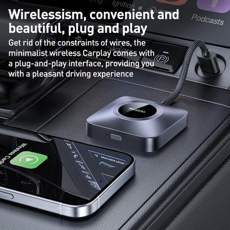 Yesido KM23 Wireless CarPlay with USB to Type-C Adapter, KM23