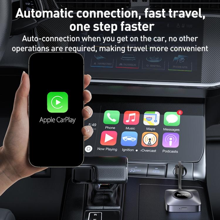 Yesido KM23 Wireless CarPlay with USB to Type-C Adapter, KM23