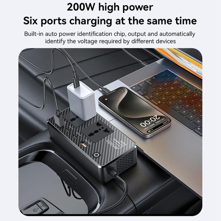 Yesido VC07 200W AC220V Multifunctional Car Inverter