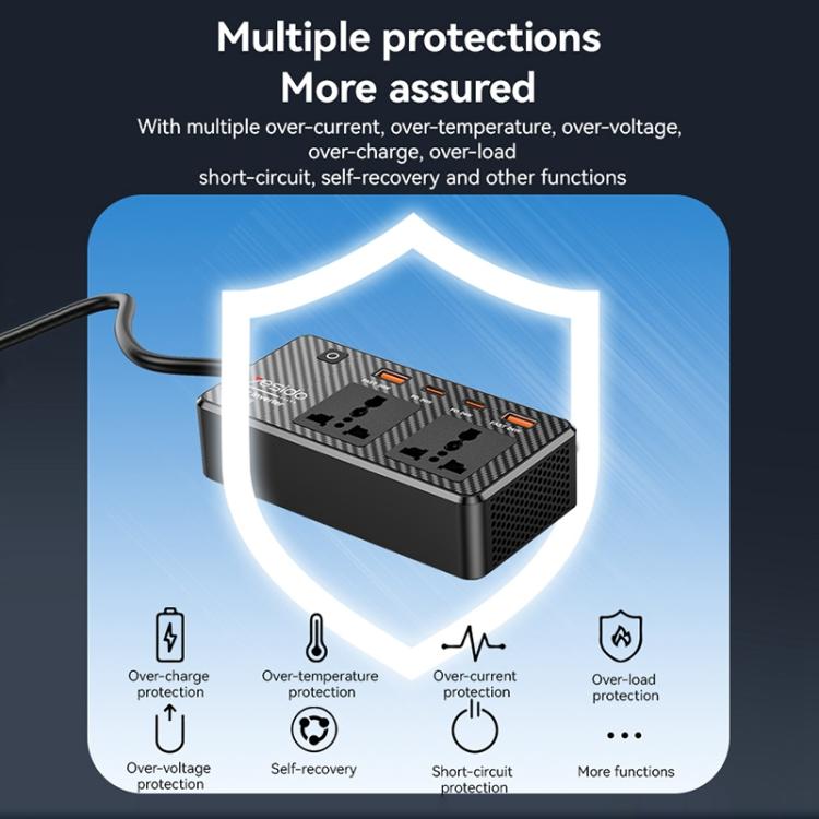 Yesido VC07 200W AC220V Multifunctional Car Inverter