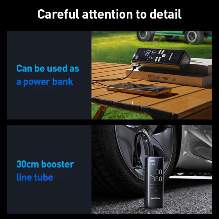 MOMAX CR16D 1-Move Support Car Digital Display Portable Smart Electric Wireless Air Pump