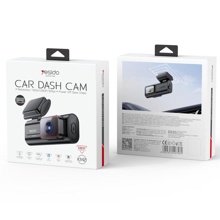 Yesido KM21 1K HD Camera Car Driving Recorder with 1.47 inch Screen, KM21