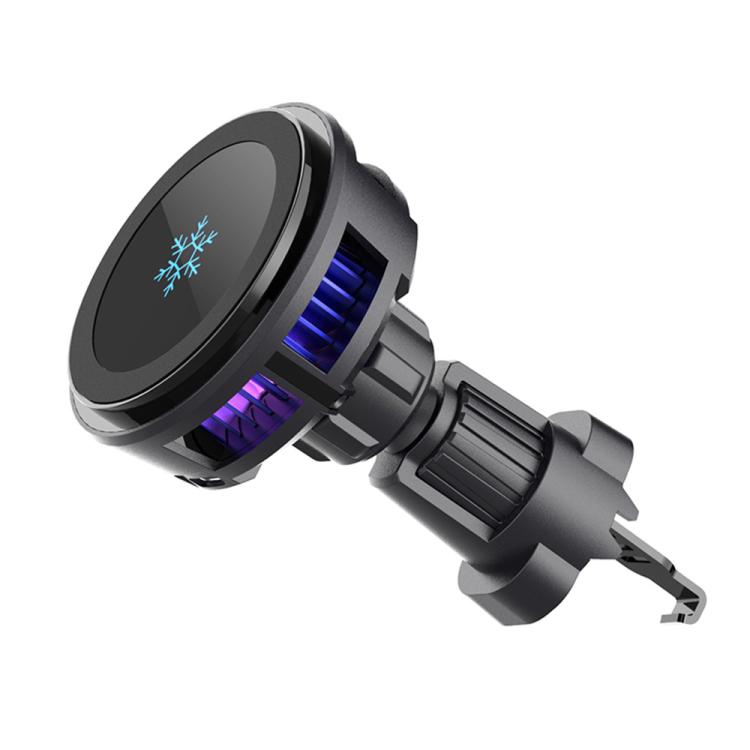 Q7 RGB Semiconductor Heat Dissipation 15W Car Wireless Charger Phone Holder, Q7
