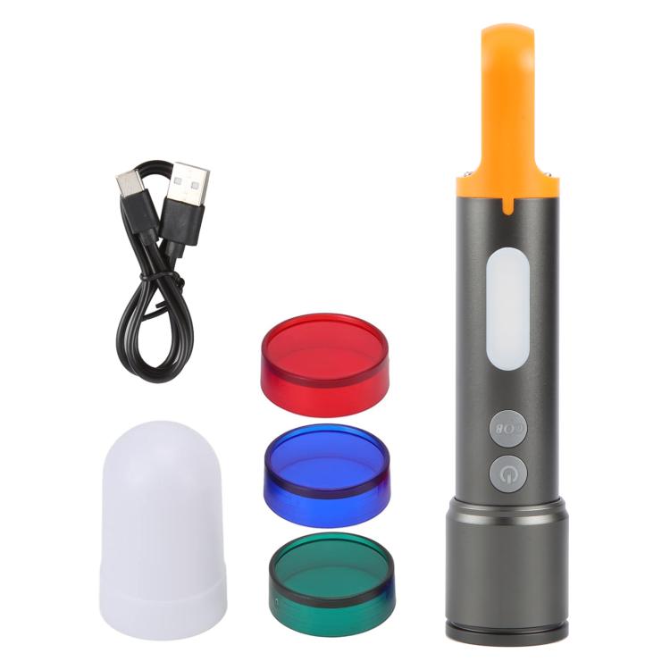 X723 Aluminum Alloy Outdoor White Laser Wick Zoom Waterproof Flashlight, X723