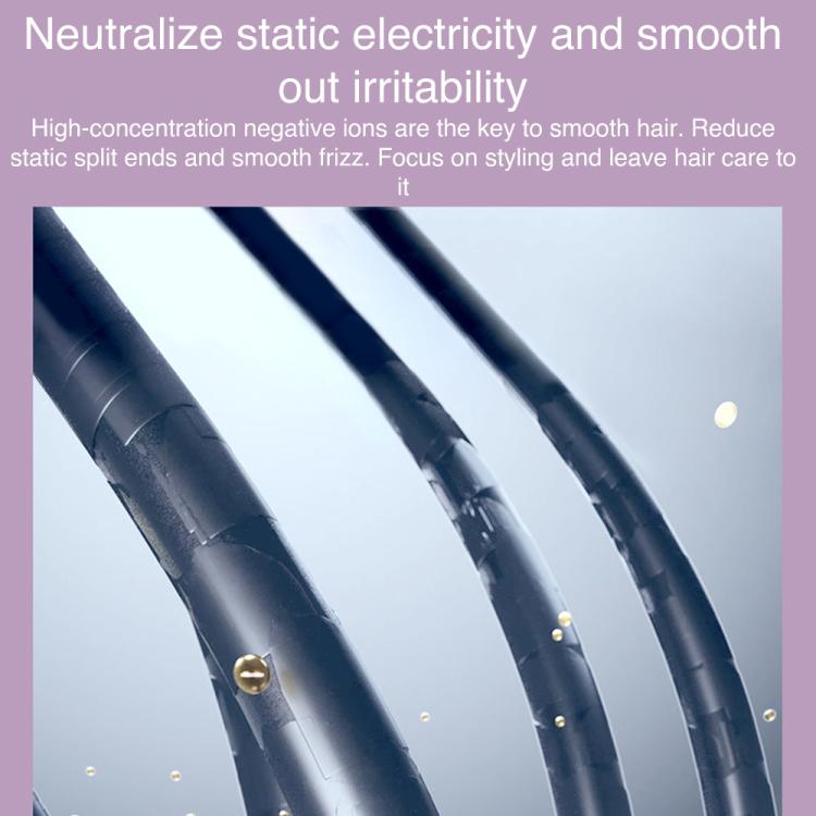 K-SKIN KD382S Negative Ion Hair Care Type-C Wireless Hair Straightening Comb, KD382S (Black), KD382S (Purple)