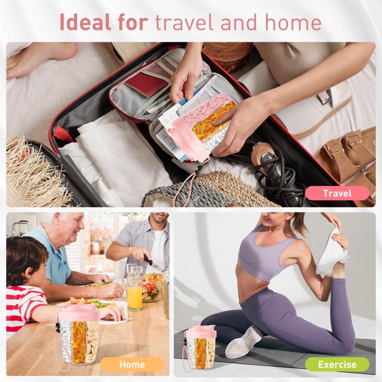 Portable Compartment Sealed Medicine Organizer Large Pill Storage Cup