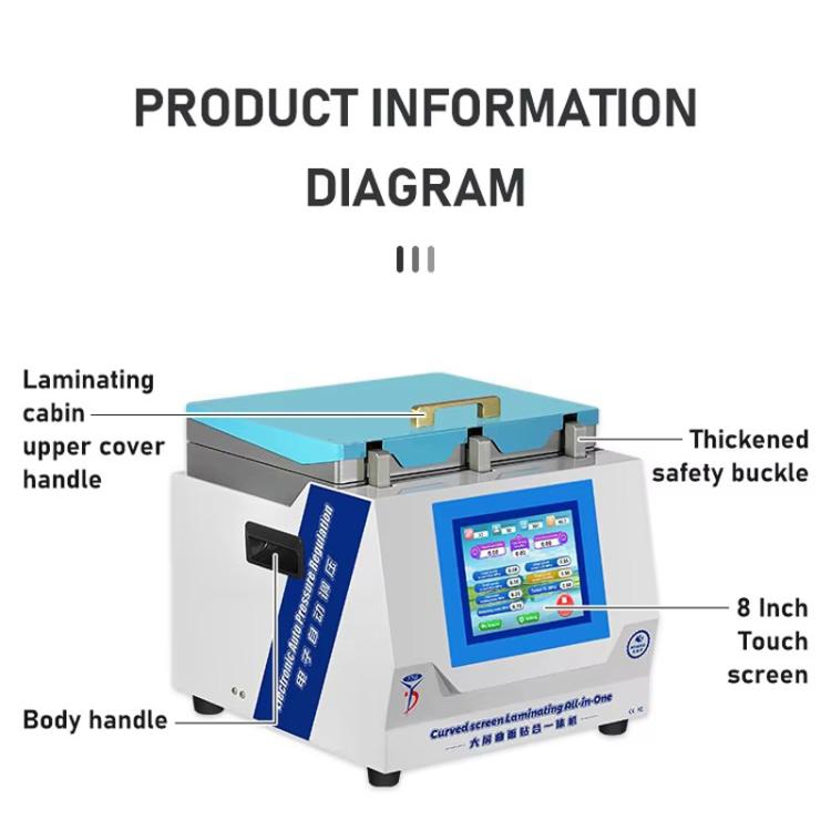YYD YD-639 UV Curing Laminating Defoaming All-in-One, EU Plug, US Plug, UK Plug