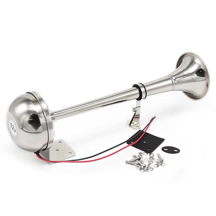 12V 125dB Car / Truck / Boat Stainless Steel Electric Horn with Mounting Bracket, TZ335