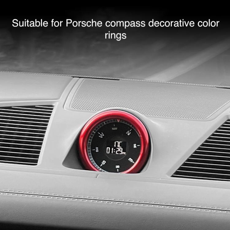 Car Compass Stopwatch Decorative Ring Cover, For Porsche Macan / Cayenne / Panamera 911 718