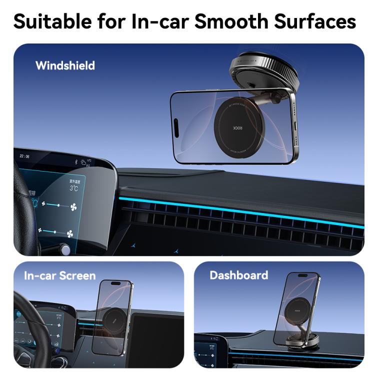 ROCK Q16 RPH1016 Car Electric Vacuum Suction Cup Magnetic Phone Holder, Q16 RPH1016