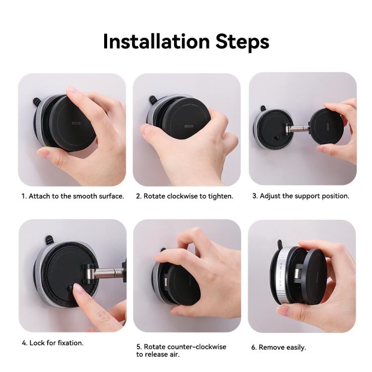 ROCK Q16 RPH1016 Car Electric Vacuum Suction Cup Magnetic Phone Holder, Q16 RPH1016