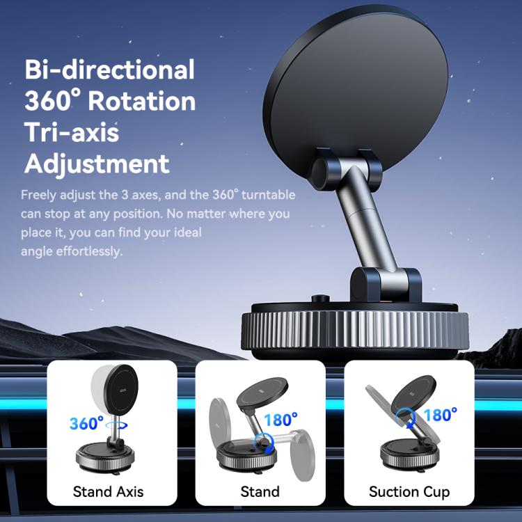 ROCK Q16 RPH1016 Car Electric Vacuum Suction Cup Magnetic Phone Holder, Q16 RPH1016