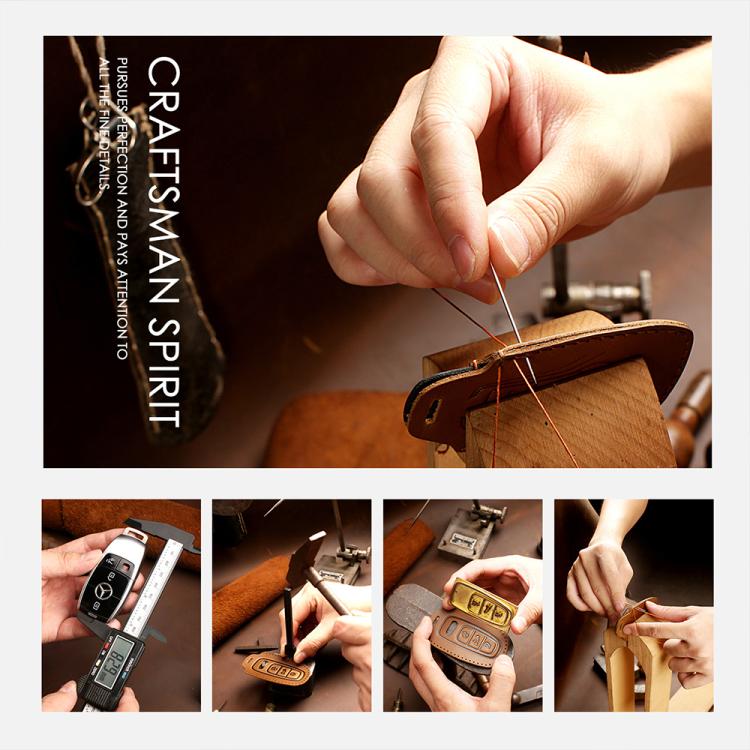 For Toyota North American 3+1-button C013 Crazy Horse Cowhide Car Key Protection Cover, For Toyota North American 3+1-button