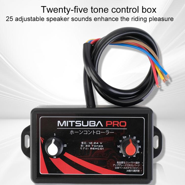 12V / 24V Universal Car Horn Controller 25 Sound Effects Sound Control Speaker, 25 Sound