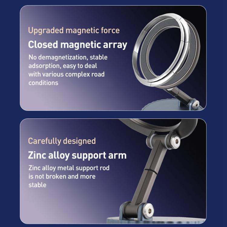 BDK103 Vacuum Adsorption Magnetic Folding Car Phone Holder, BDK103