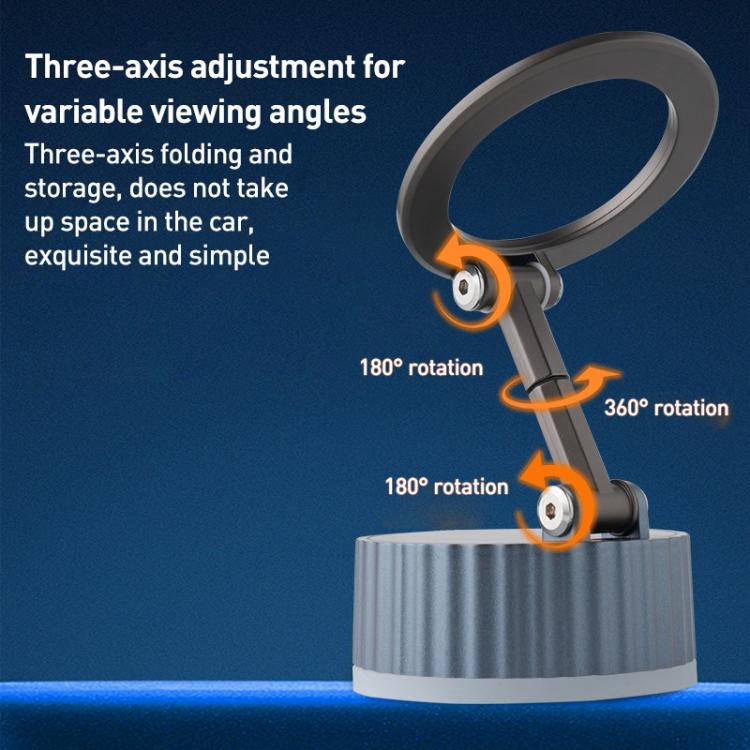 BDK103 Vacuum Adsorption Magnetic Folding Car Phone Holder, BDK103