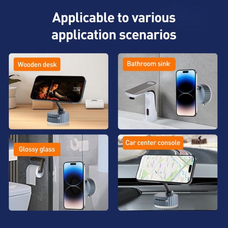 BDK104 Vacuum Adsorption Magnetic Folding Car Phone Holder, BDK104