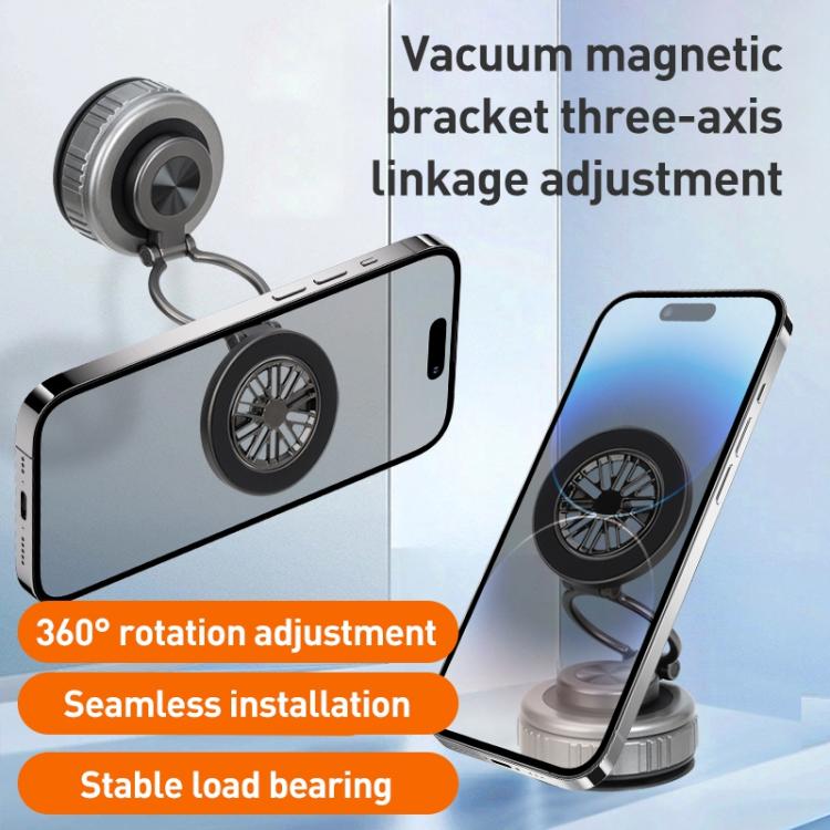 G511 Three-axis Folding Vacuum Adsorption Magnetic Car Phone Holder, G511
