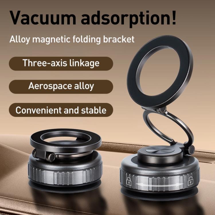 G512 Three-axis Folding Vacuum Adsorption Magnetic Car Phone Holder, G512