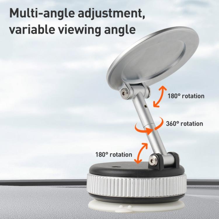 XZK103 Folding Vacuum Adsorption Magnetic Car Phone Holder, XZK103
