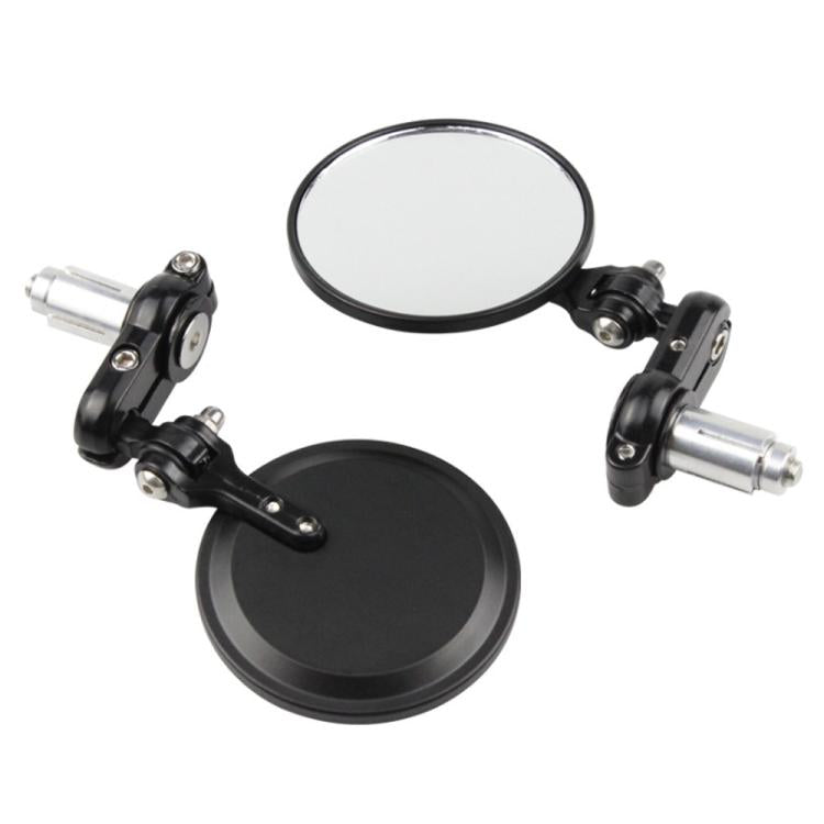 2pcs/Set Folding Motorcycle Handlebar Rearview Mirror Round Reversing Mirror, Universal Reversing Mirror