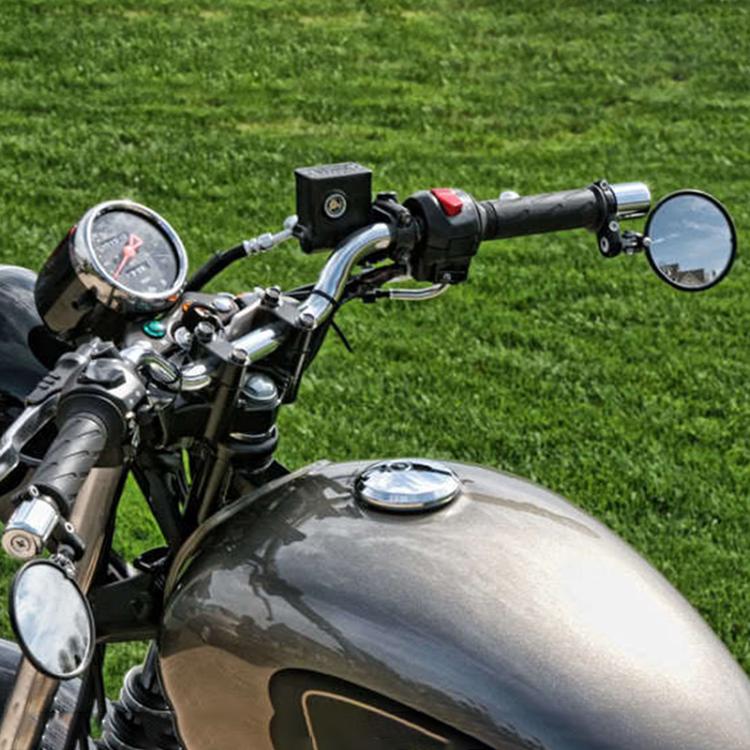 2pcs/Set Folding Motorcycle Handlebar Rearview Mirror Round Reversing Mirror, Universal Reversing Mirror
