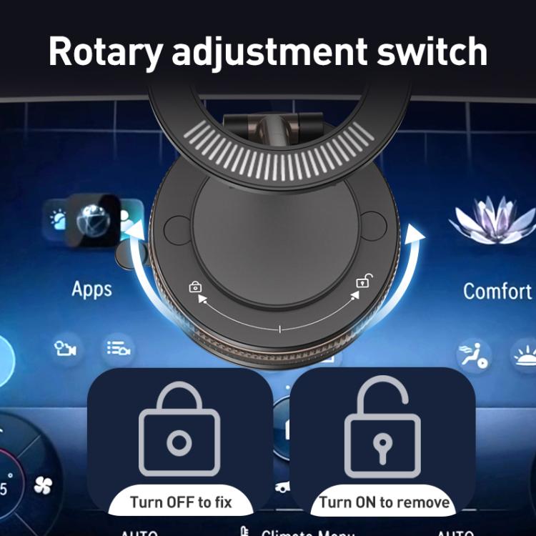 J33 Vacuum Adsorption Magnetic Car Phone Holder, J33 (Black), J33 (White)