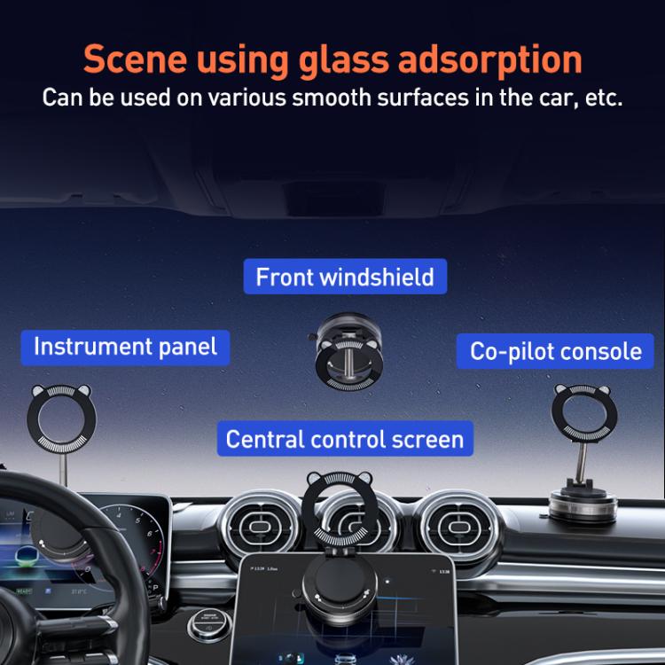 J33 Vacuum Adsorption Magnetic Car Phone Holder, J33 (Black), J33 (White)