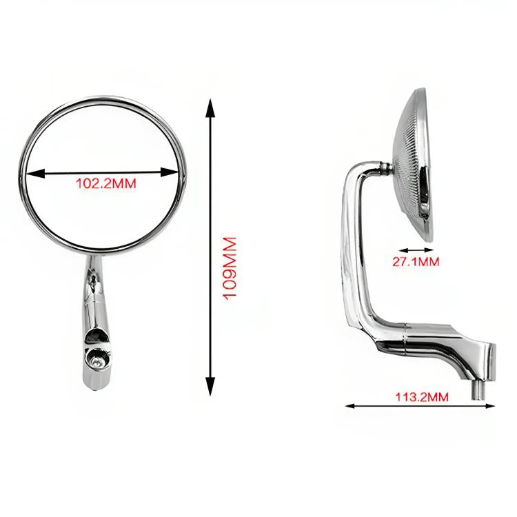 2pcs/Set Universal Motorcycle Electric Vehicle Handlebar Rearview Mirror, Universal