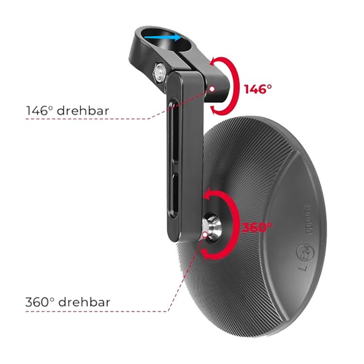 2pcs/Set Adjustable Motorcycle Bicycle Handlebar Rearview Mirror, Universal Rearview Mirror