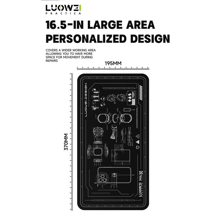 LUOWEI LW-M4 15.6-inch High-Temperature Resistant Insulation Silicone Repair Pad, LUOWEI LW-M4